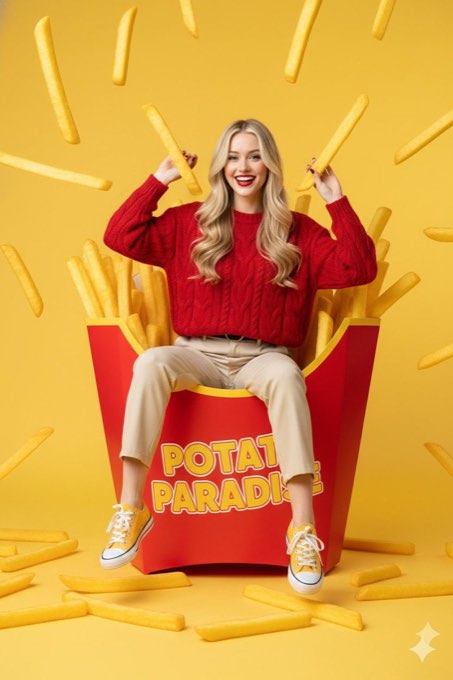 {
  "prompt": "young western woman with long blonde hair sitting playfully insid
